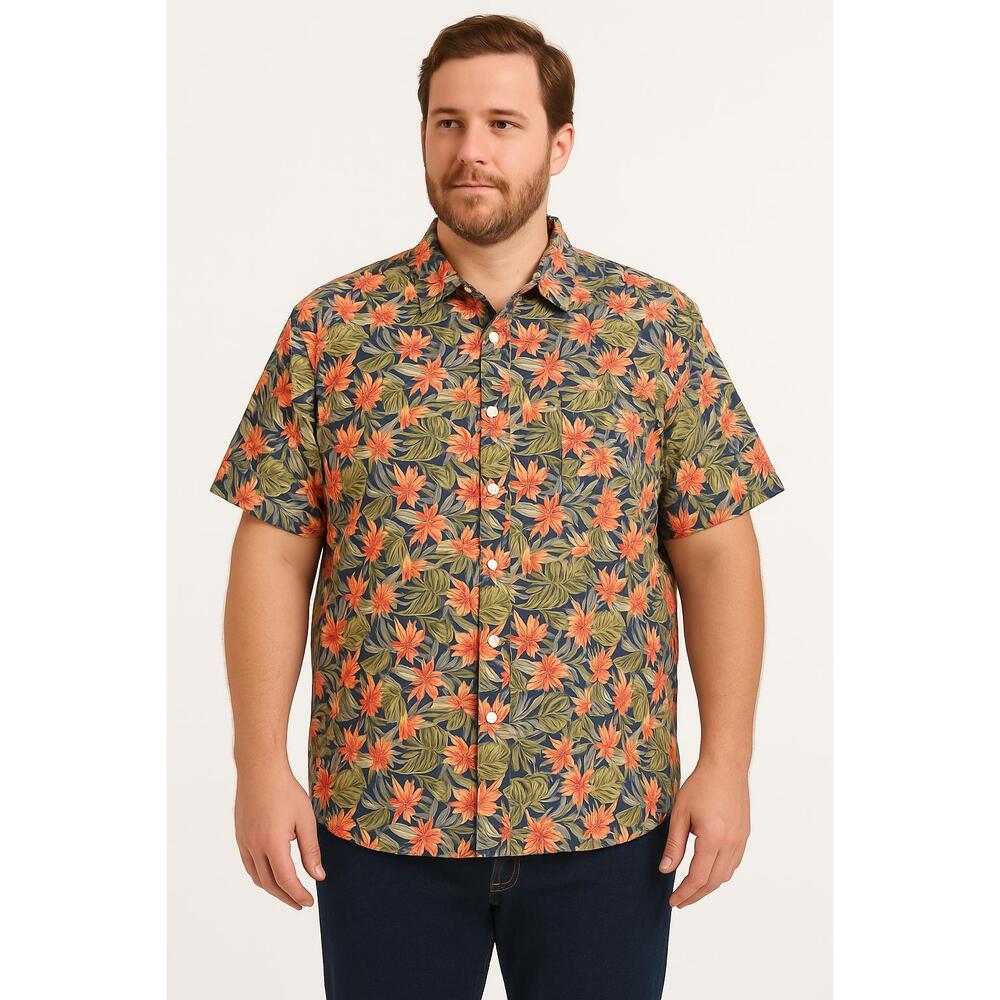 Kennigton Men's Hawaiian Floral Shirt‎ - Multicolor Size XXL